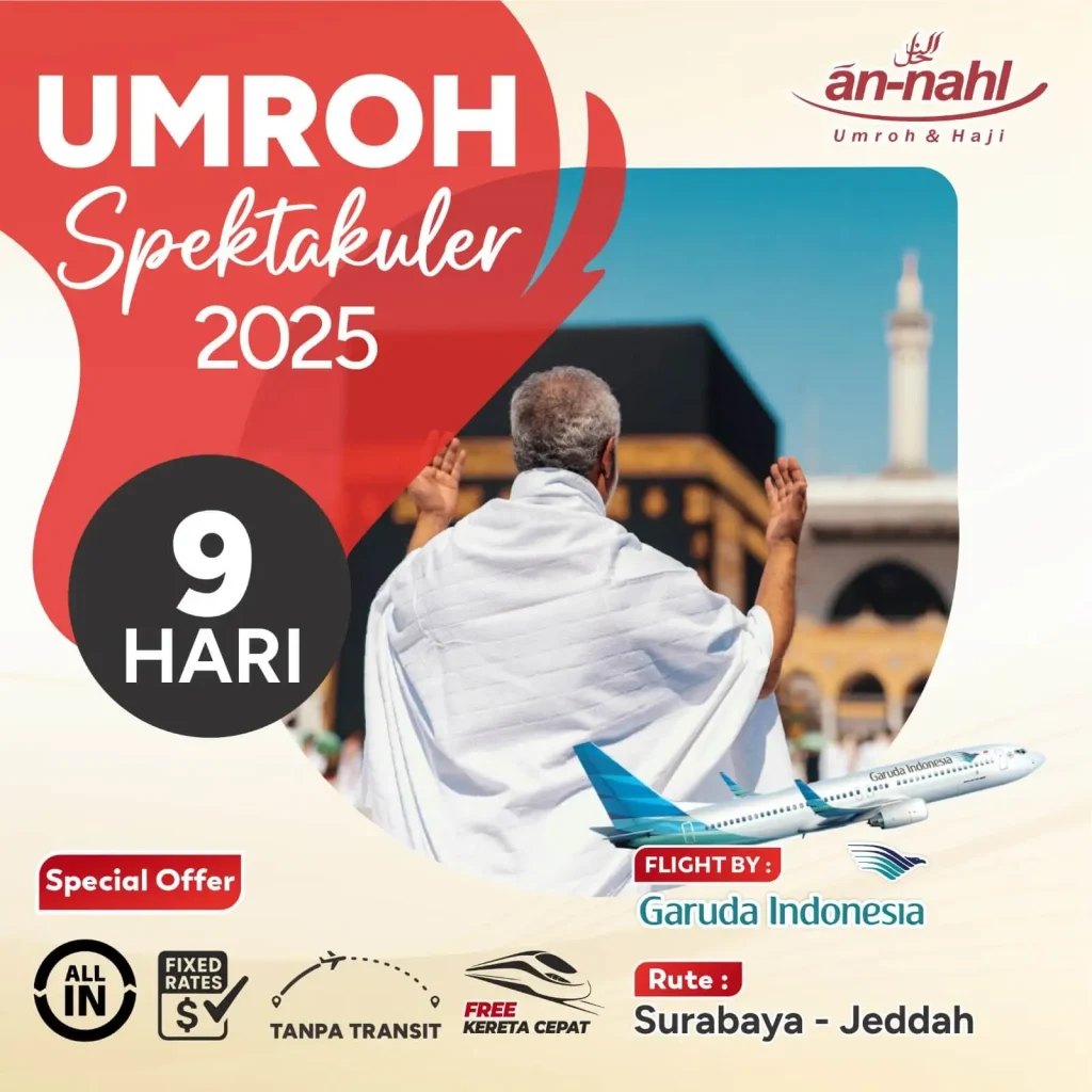 umroh 9 hari free kereta cepat reguler