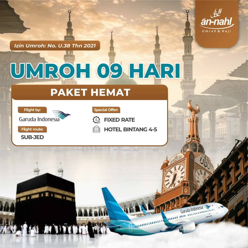 umroh 9 hari hemat garuda