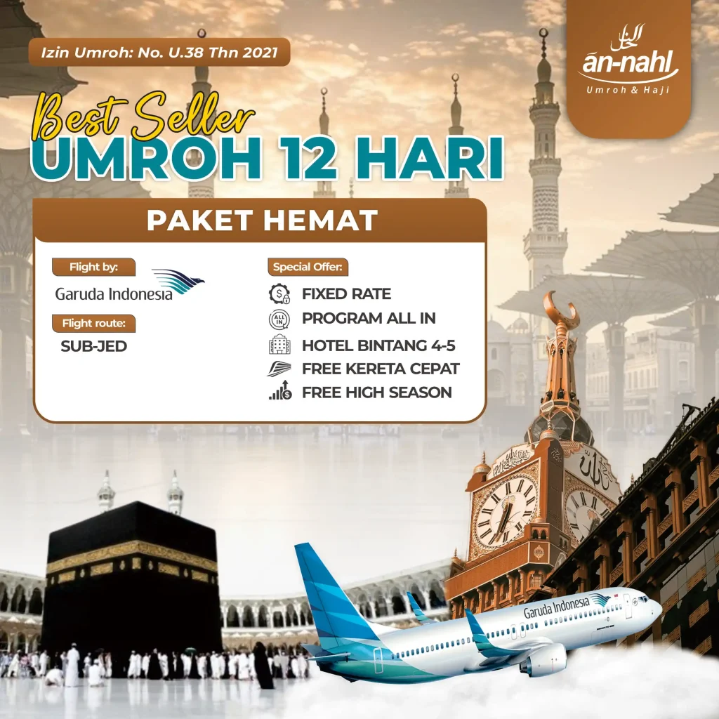 best seller umroh 12 hari garuda