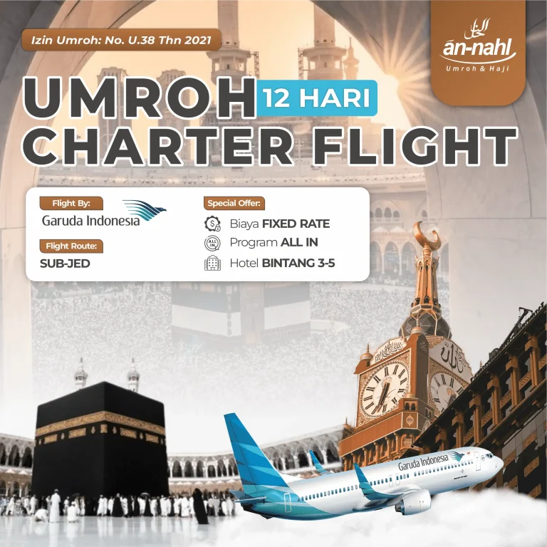 Umroh 12 Hari Charter Flight Garuda An Nahl Travel