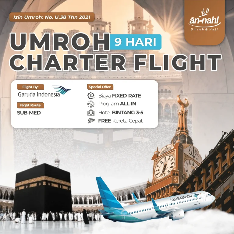 Umroh 9 Hari Charter Flight Garuda Madinah